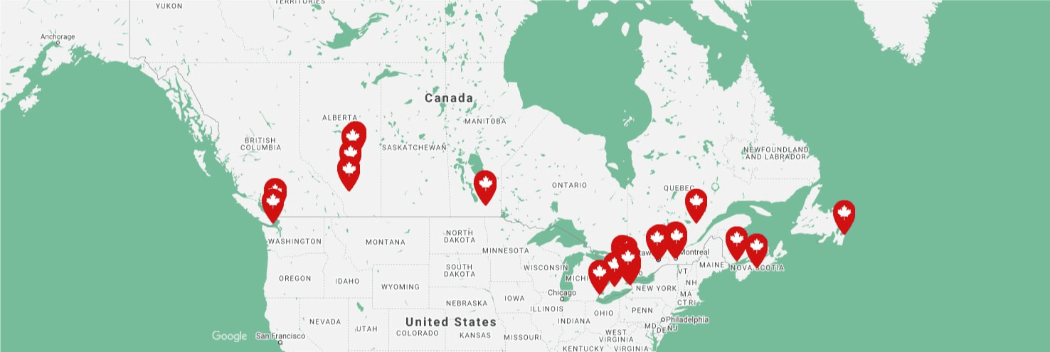 Furniture Bank locations across Canada